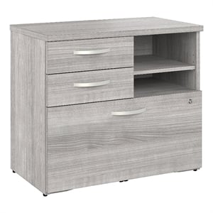 Studio A Office Storage Cabinet with Drawers in Platinum Gray - Engineered Wood