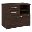 Studio C Office Storage Cabinet with Drawers in Black Walnut - Engineered Wood