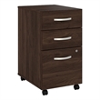 Studio C 3 Drawer Mobile File Cabinet in Black Walnut - Engineered Wood