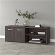 Studio A Low Storage Cabinet with Doors in Storm Gray - Engineered Wood