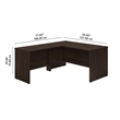 Studio C 60W L Shaped Desk with 42W Return in Black Walnut - Engineered Wood