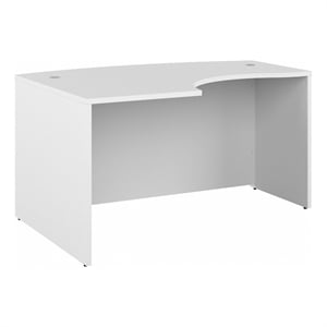 Studio C 60W x 43D Left Hand L-Bow Desk Shell in White - Engineered Wood