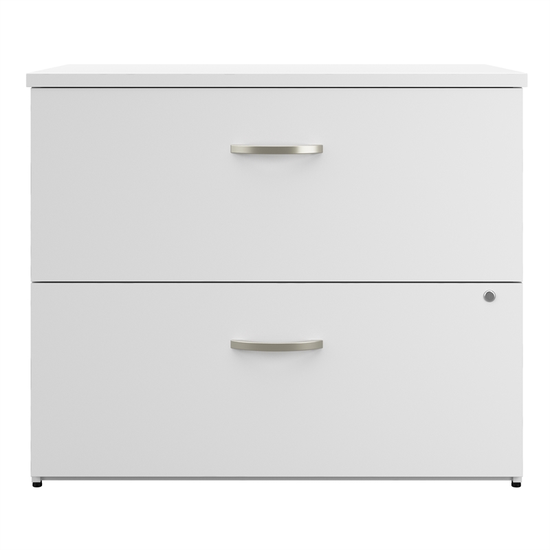 BBF Office in an Hour 2-Drawer Engineered Wood Lateral File Cabinet in White