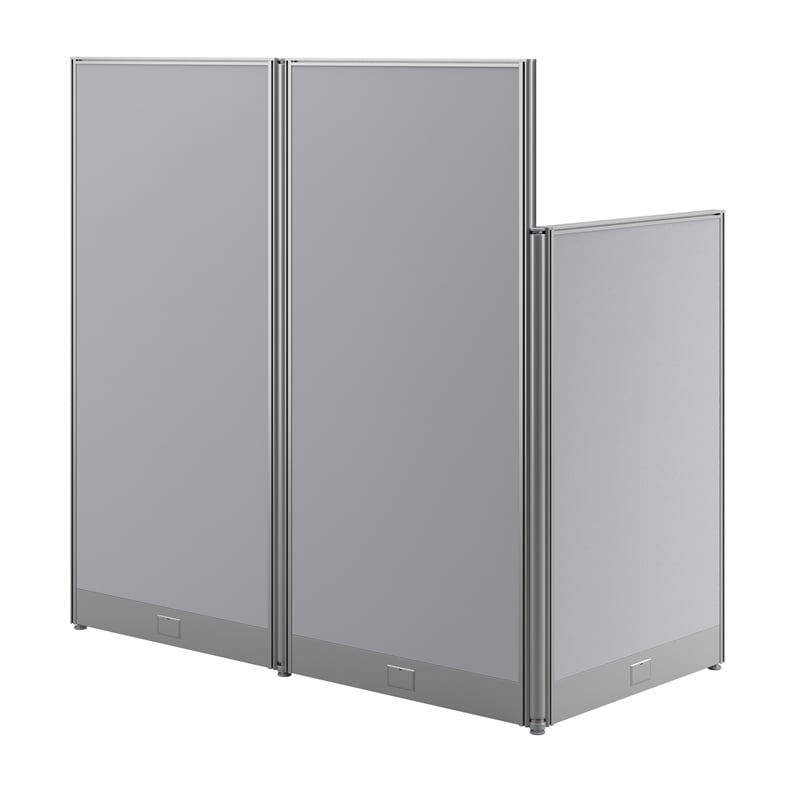 BBF Office in an Hour Engineered Wood Straight Cubicle Desk in Pure White