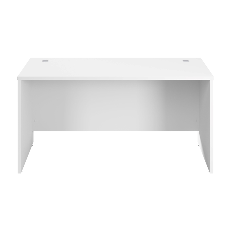 Hampton Heights 60W x 30D Office Desk in White - Engineered Wood