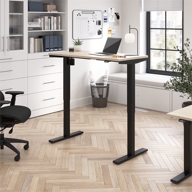 Move 40 Series 48W Adjustable Standing Desk in Natural Elm - Engineered Wood