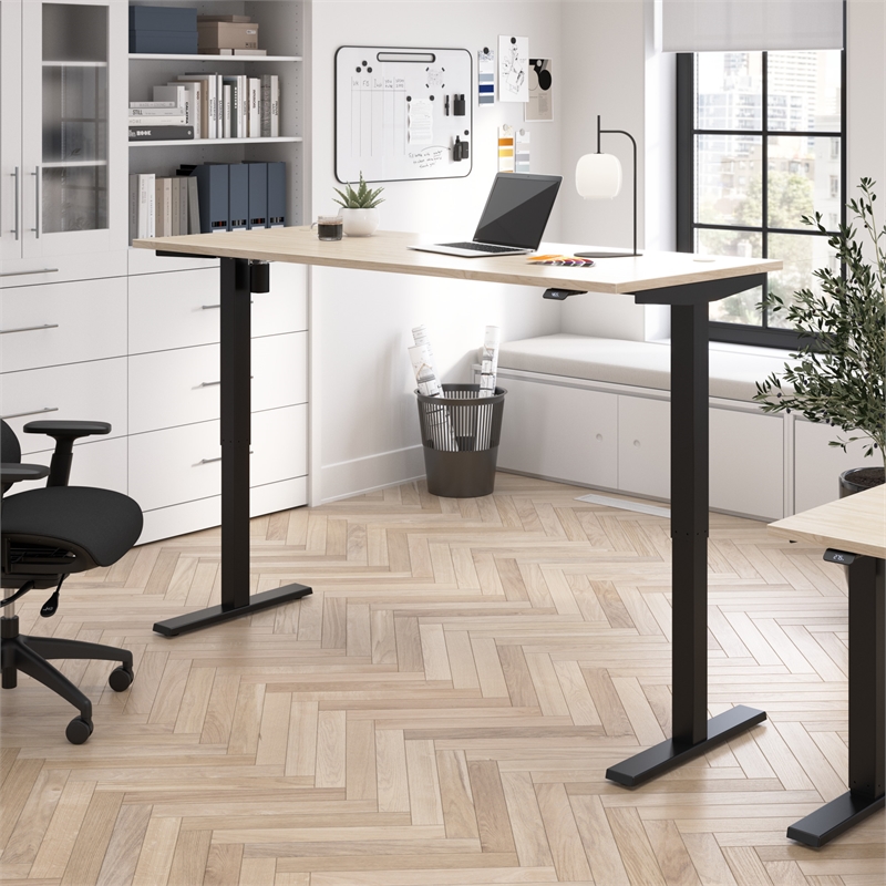 Move 40 Series 72W Adjustable Standing Desk in Natural Elm - Engineered Wood