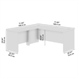 Studio C 72W x 30D L Shaped Desk in Natural Elm - Engineered Wood