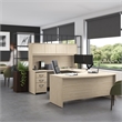 Studio C 72W U Shaped Desk with Hutch & Drawers in Natural Elm - Engineered Wood