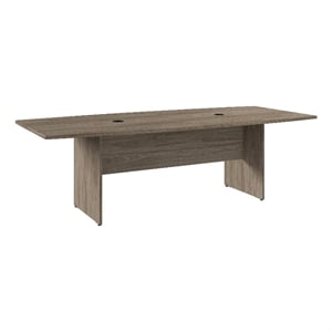 BBF 96&quotW Boat Shaped Engineered Wood Conference Table in Modern Hickory Brown