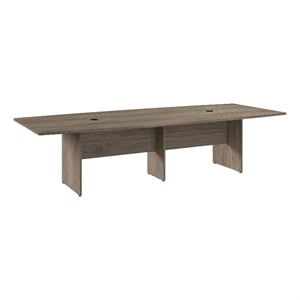 BBF 120&quotW Boat Shaped Engineered Wood Conference Table in Modern Hickory Brown