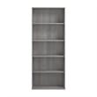 Hustle Tall 5 Shelf Bookcase in Platinum Gray - Engineered Wood