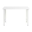 Hustle 48W x 24D Computer Desk with Metal Legs in White - Engineered Wood
