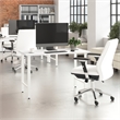 Hustle 48W x 24D Computer Desk with Metal Legs in White - Engineered Wood