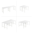 Hustle 48W x 24D Computer Desk with Metal Legs in White - Engineered Wood