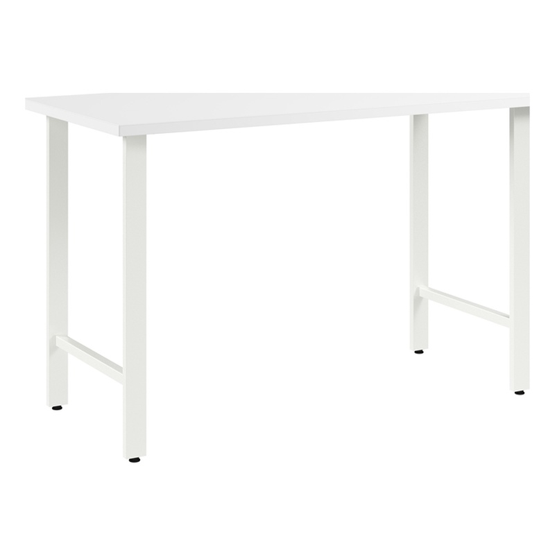 Hustle 48W x 24D Computer Desk with Metal Legs in White - Engineered Wood