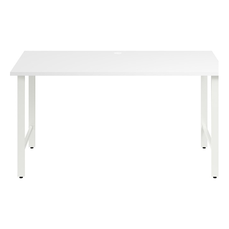 Hustle 60W x 30D Computer Desk with Metal Legs in White - Engineered Wood