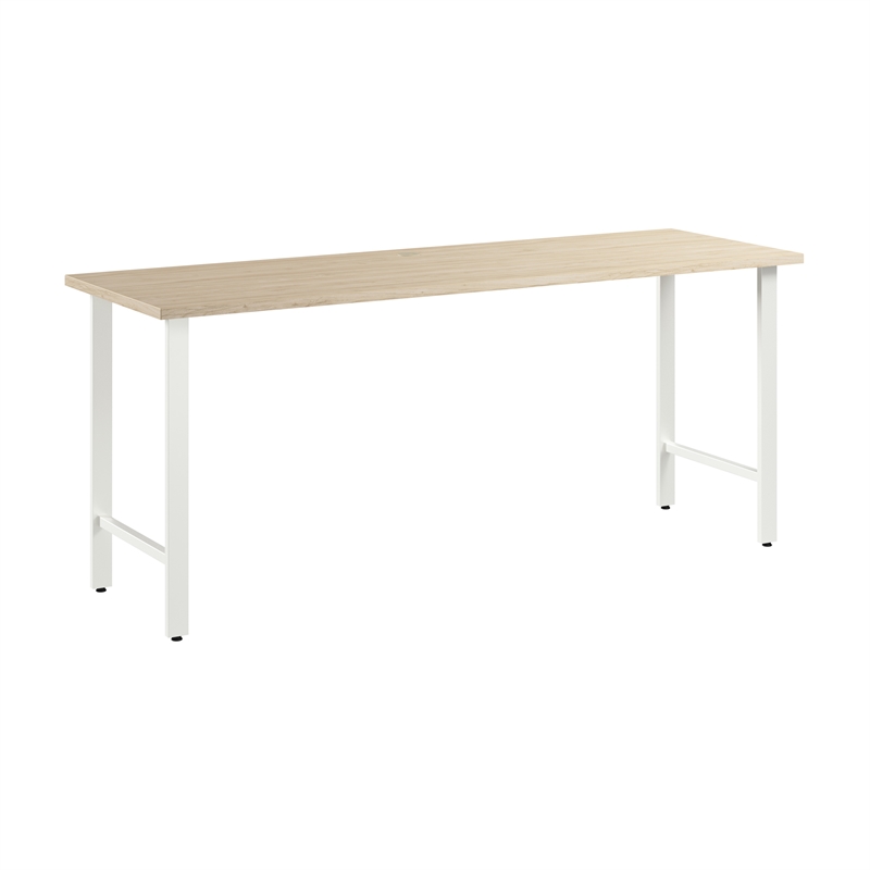 Hustle 72W x 24D Computer Desk with Metal Legs in Natural Elm - Engineered Wood