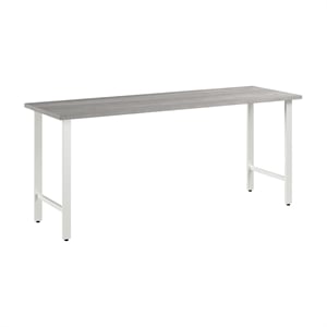 Hustle 72W Computer Desk with Metal Legs in Platinum Gray - Engineered Wood