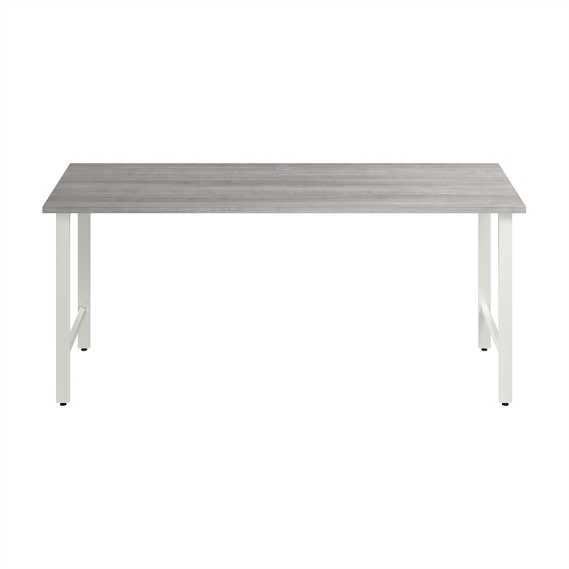 Hustle 72W Computer Desk with Metal Legs in Platinum Gray - Engineered Wood