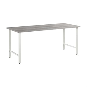 Hustle 72W Computer Desk with Metal Legs in Platinum Gray - Engineered Wood