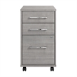 Hustle 3 Drawer Mobile File Cabinet in Platinum Gray - Engineered Wood