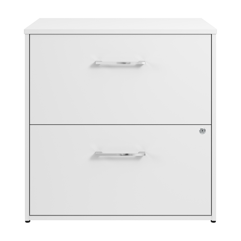 Hustle 2 Drawer Lateral File Cabinet in White - Engineered Wood