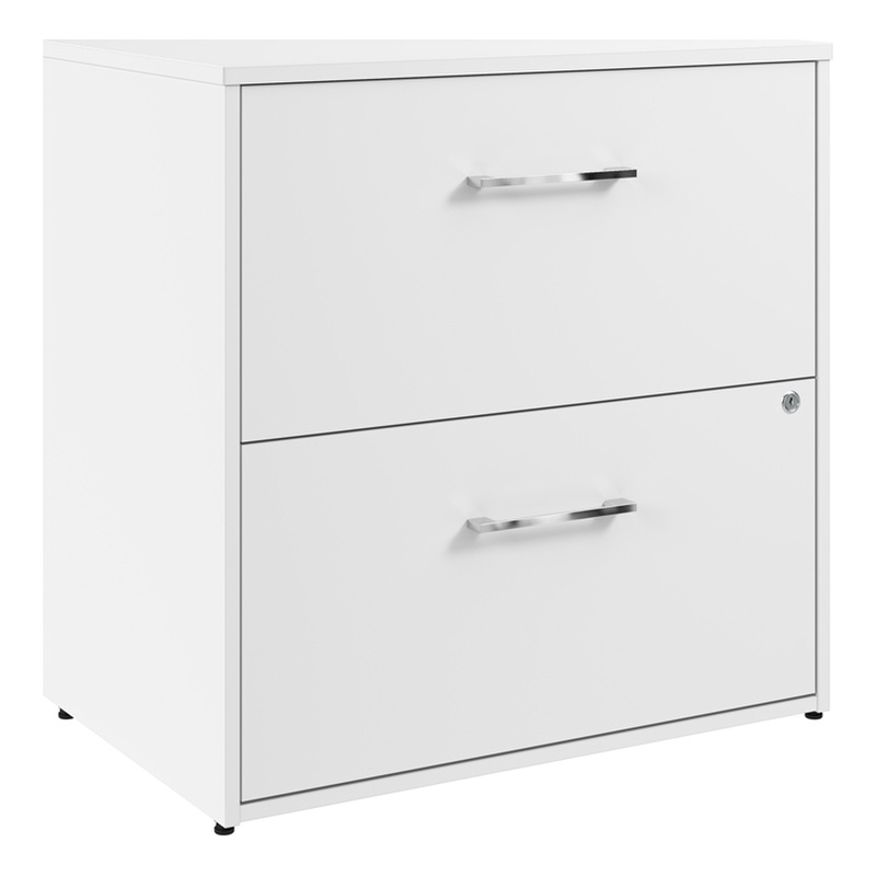 Hustle 2 Drawer Lateral File Cabinet in White - Engineered Wood