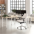 Hustle 72W x 24D L Shaped Computer Desk in Natural Elm - Engineered Wood