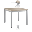 Bush Business Arrive Waiting Room End Table in Natural Elm - Engineered Wood