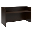 Arrive 72W x 30D Reception Desk with Shelf in Mocha Cherry - Engineered Wood