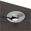 Arrive 72W x 30D Reception Desk with Shelf in Storm Gray - Engineered Wood