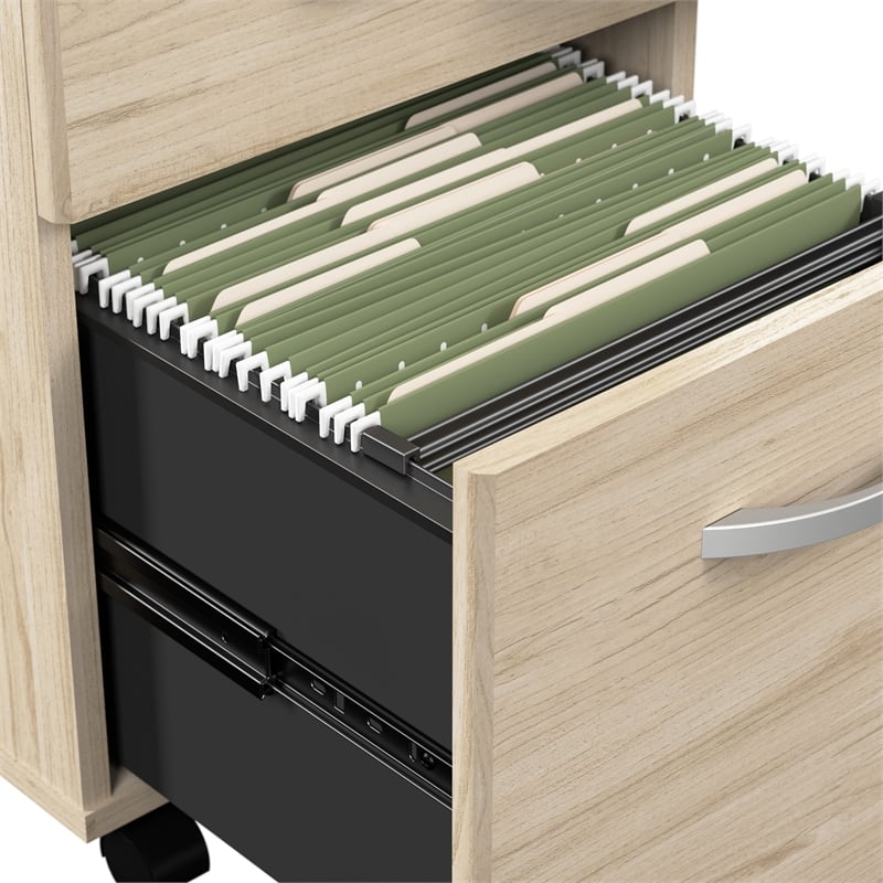 Arrive 72W x 30D Reception Desk with Drawers in Natural Elm - Engineered Wood
