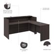 Arrive 72W x 72D L Shaped Reception Desk in Storm Gray - Engineered Wood