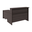 Arrive 60W x 72D L Reception Desk with Drawers in Storm Gray - Engineered Wood