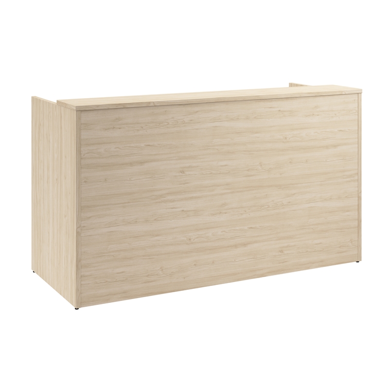 Arrive 72W x 30D Reception Desk with Drawers in Natural Elm - Engineered Wood
