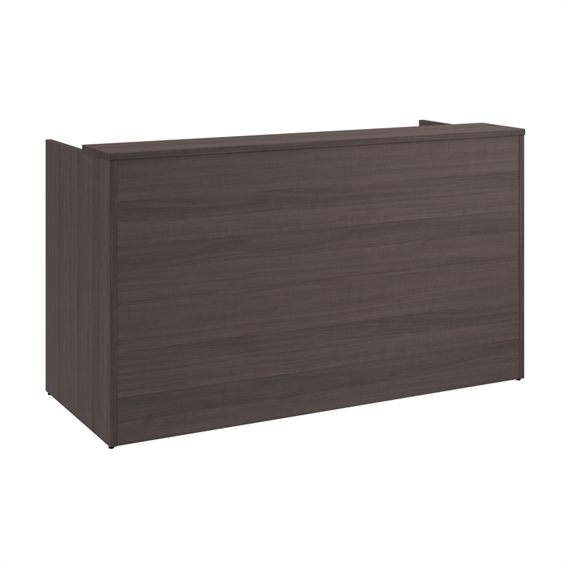 Arrive 72W x 30D Reception Desk with Drawers in Storm Gray - Engineered Wood