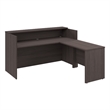 Arrive 72W x 72D L Shaped Reception Desk in Storm Gray - Engineered Wood