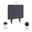 Bush Business Furniture 22W Desktop Privacy Screen in Cool Charcoal