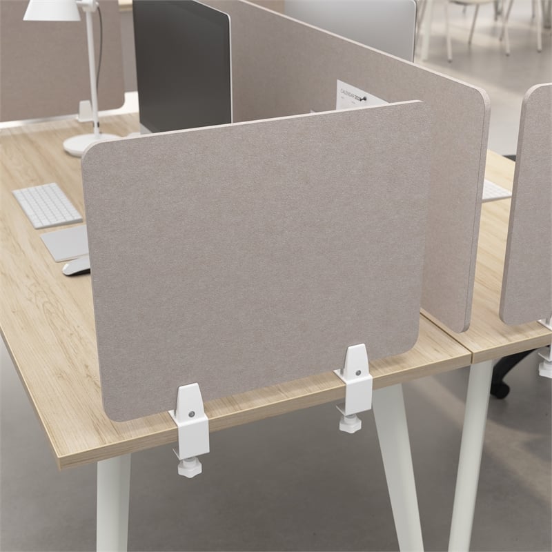 Bush Business Furniture 22W Desktop Privacy Screen in Warm Beige