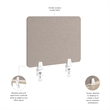 Bush Business Furniture 22W Desktop Privacy Screen in Warm Beige