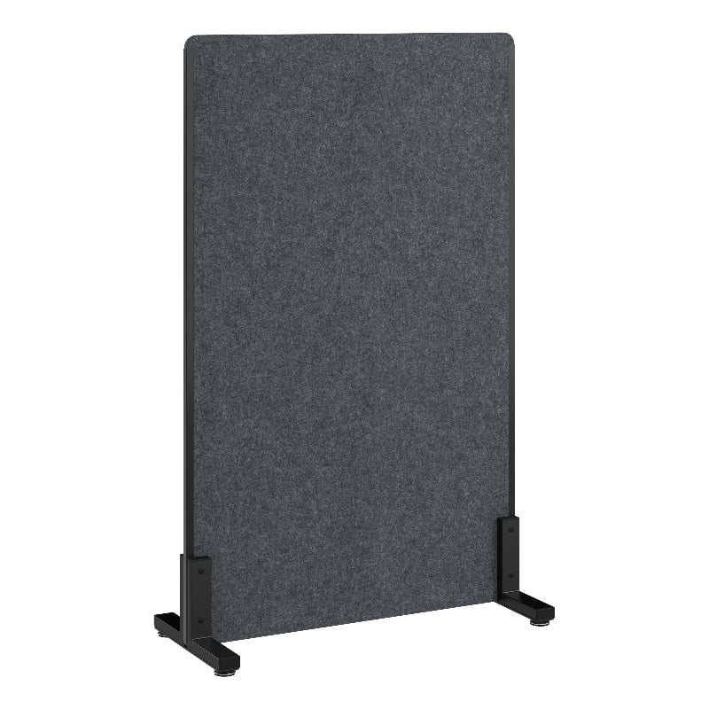 Bush Business Furniture 34W x 55H Freestanding Privacy Screen in Charcoal