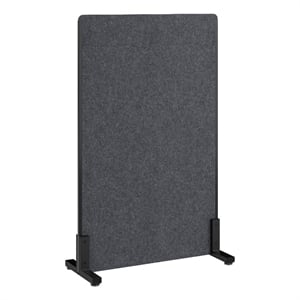 Bush Business Furniture 34W x 55H Freestanding Privacy Screen in Charcoal