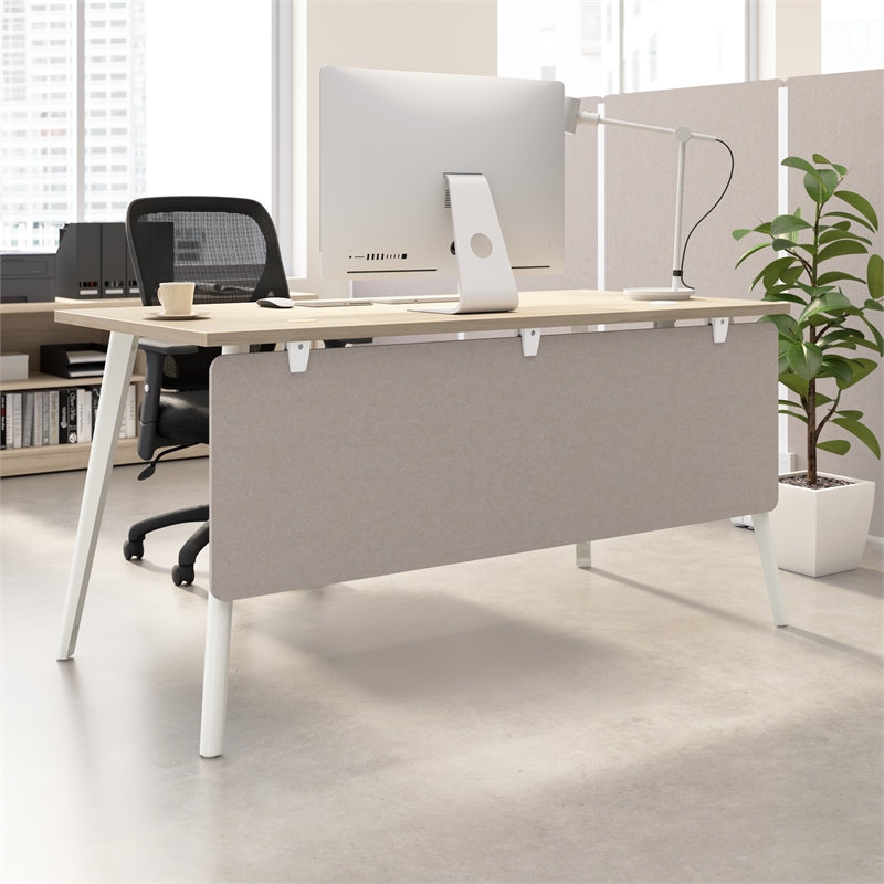 Bush Business Furniture 58W Desktop Privacy Screen in Warm Beige