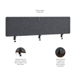 Bush Business Furniture 70W Desktop Privacy Screen in Cool Charcoal