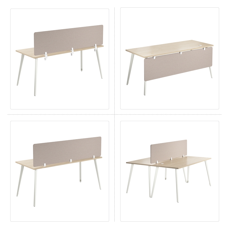 Bush Business Furniture 70W Desktop Privacy Screen in Warm Beige