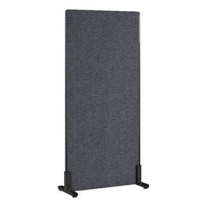 Bush Business Furniture 34W x 72H Freestanding Privacy Screen in Charcoal