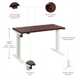 Move 40 Series 48W Adjustable Standing Desk in Hansen Cherry - Engineered Wood