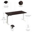 Move 40 Series 60W Adjustable Standing Desk in Black Walnut - Engineered Wood