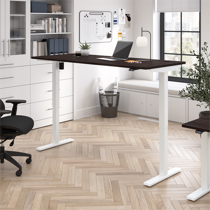 Move 40 Series 72W Adjustable Standing Desk in Black Walnut - Engineered Wood